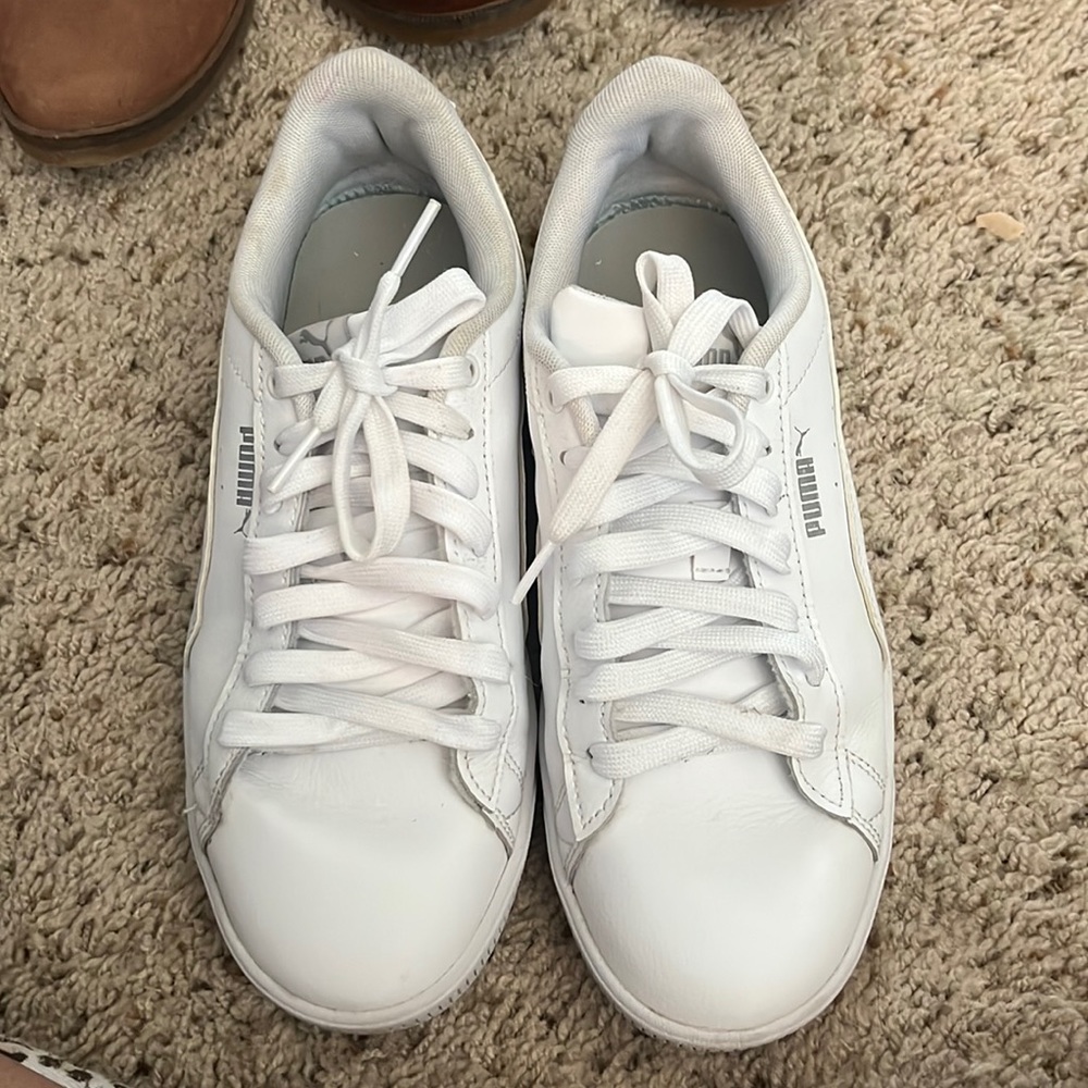 Puma White Fashion Sneakers - Picture 1 of 4
